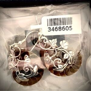 Elegant Carved Shell Drop Earrings